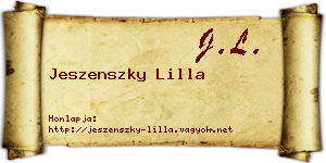 Jeszenszky Lilla névjegykártya