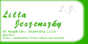 lilla jeszenszky business card